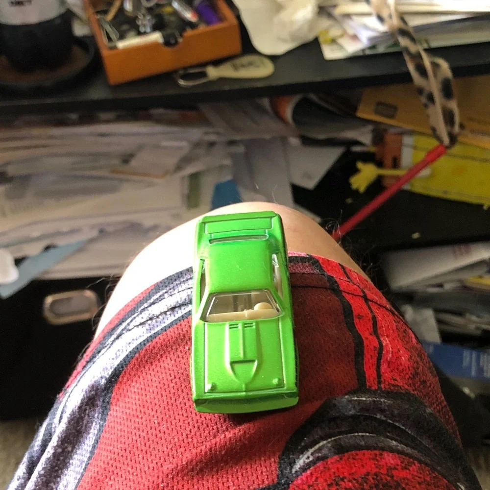 Green Toy Muscle Car Miniature
